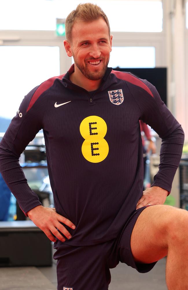 England talisman Harry Kane in the gym. Picture: Eddie Keogh – The FA/The FA via Getty Images