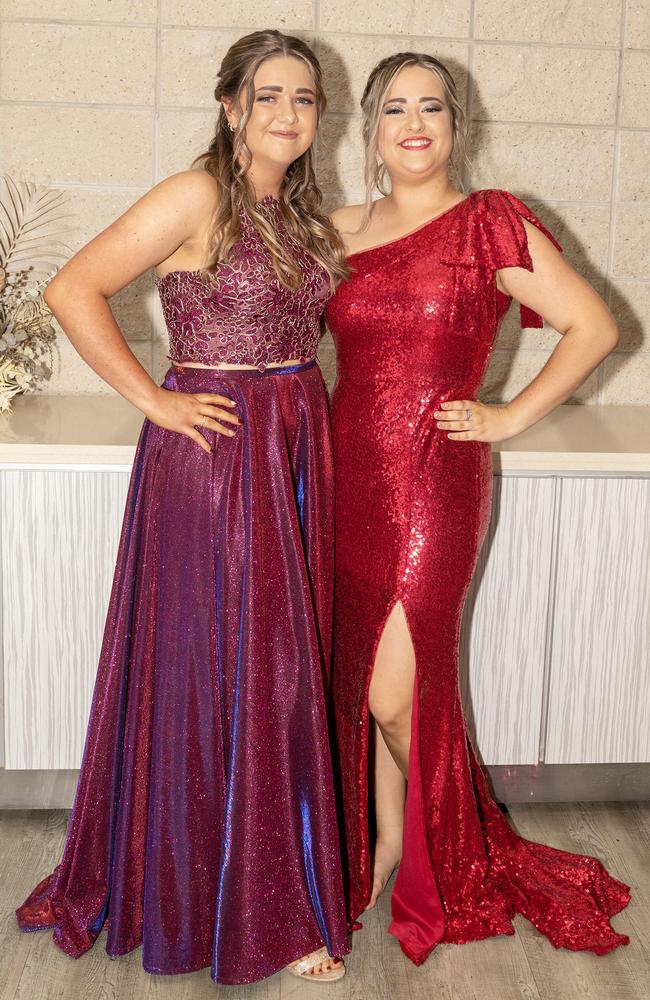 Zani Portwig with Emma Simpson at Sarina State High School Year 12 Formal Wednesday 16 November 2022. Picture: Michaela Harlow