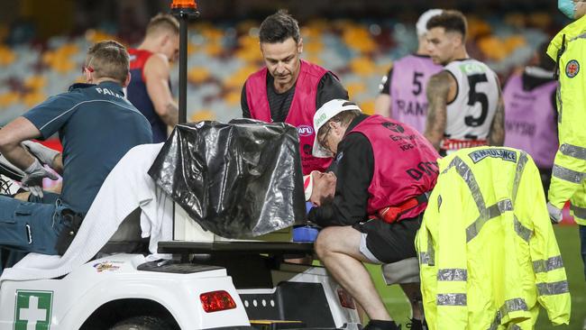 Brody Mihocek missed Round 13 after being concussed in a sickening incident. Picture: Glenn Hunt/Getty Images