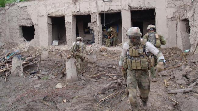 <b>NEW PHOTO:</b> The chaotic scene on the ground when the SAS troops raided the Taliban compound at the centre of Ben Roberts-Smith’s trial. Picture: Supplied