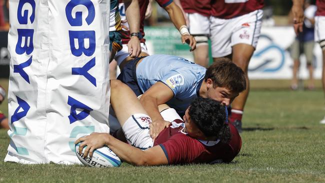 Round 3 Super Rugby U19 action between between the NSW Waratahs and QLD Reds. Picture: © Karen Watson