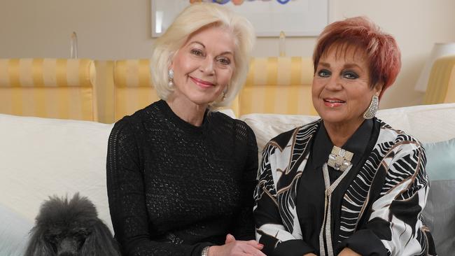2017: SA TV Mavens Paula Nagel and Anne Wills with Paula's dog, Luca, at Paula's house for an article in SA Weekend magazine. Photo Naomi Jellicoe