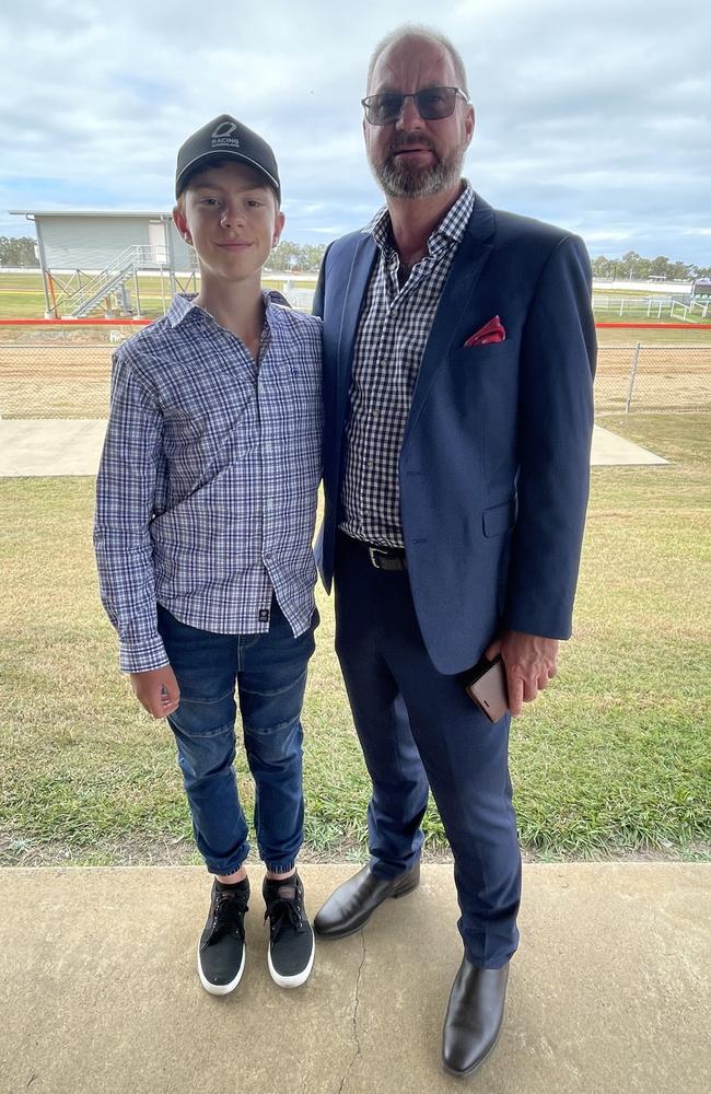 Dale and Jack Rethamel enjoyed the Bundaberg Toyota Race Day on Saturday, May 13.