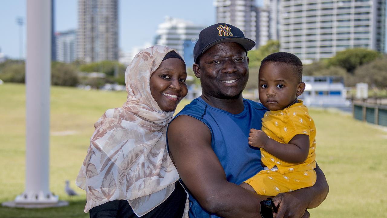 Salma Mohamed, Jimmy Cauiane and Danish Cauiane, 2.. Picture: Jerad Williams