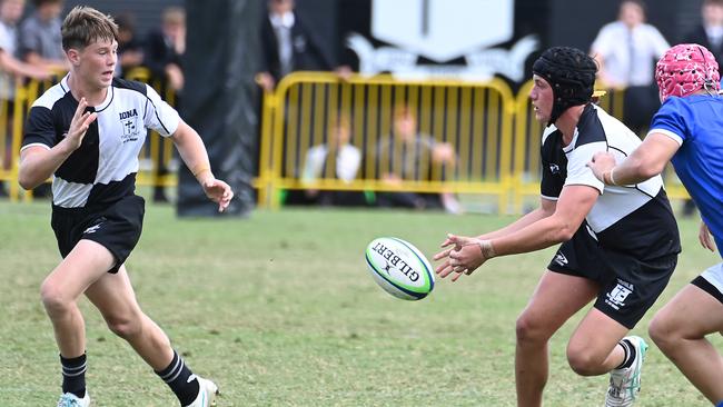 AIC First XV rugby union between Iona College and St Edmund's College. Saturday May 4, 2024. Picture, John Gass