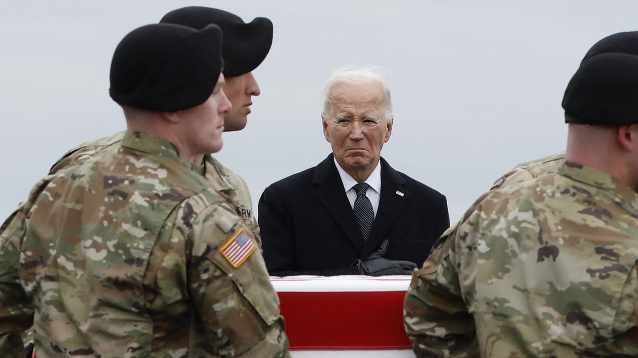 U.S. President Joe Biden marked the return of three reservists killed by an Iranian air strike. Picture: Kevin Dietsch / Getty Images via AFP)