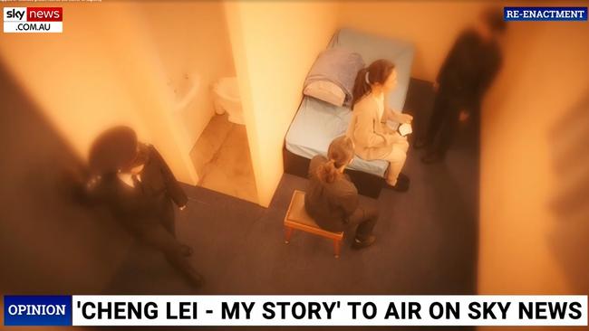 Cheng says her time in a secret Chinese prison cell was ‘as close to dying and wanting to die as I ever got’. Picture: NewsWire / Screengrab / Sky News Australia