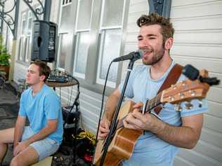 RATTLE AND ROLL: Ethan Roberts belts it out at the Gympie Rattler station. Picture: LEEROY TODD
