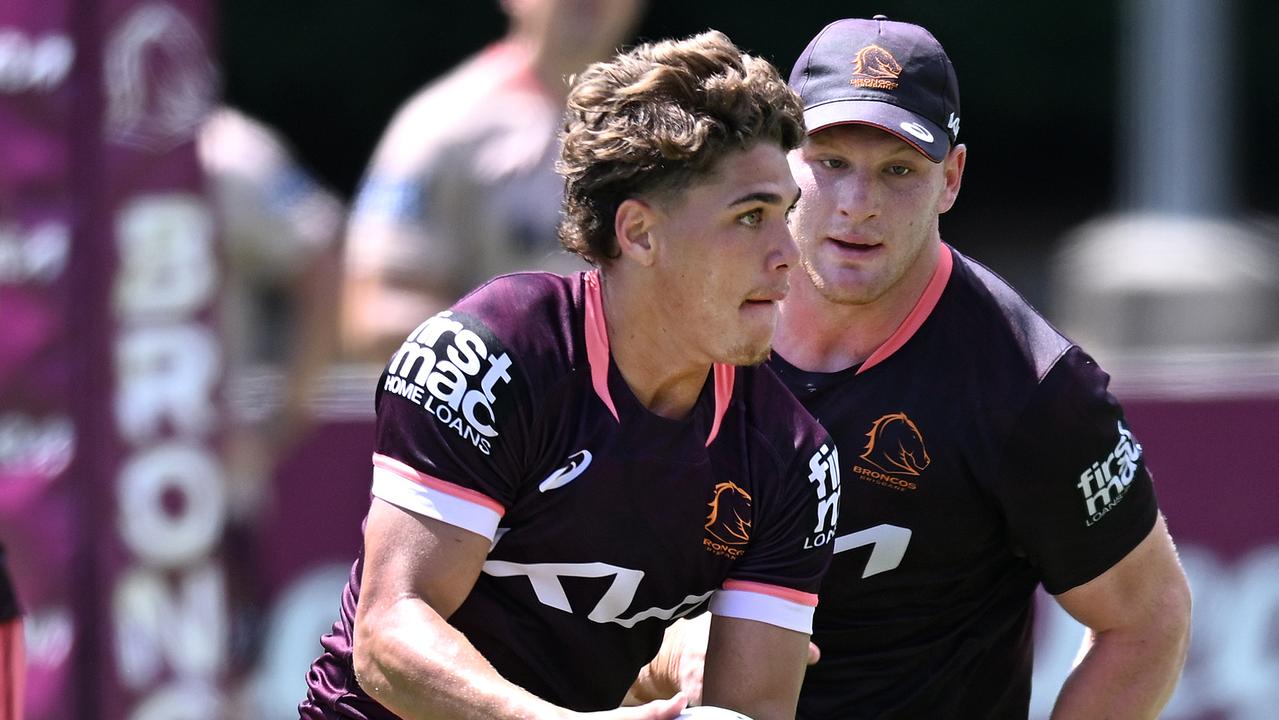 Broncos’ prodigal son Reece Walsh has returned, and says he watched all of their games during his time at the Warriors. Picture: NCA NewsWire.