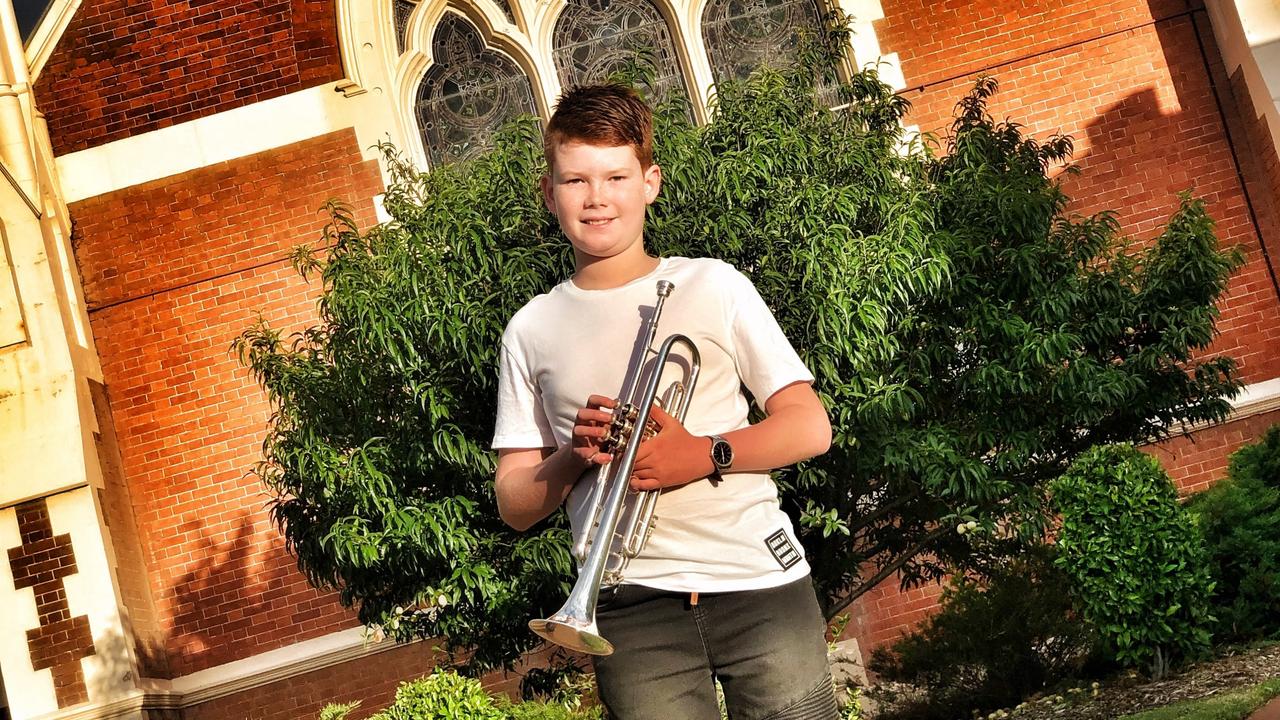 TOOTING HIS OWN HORN: Josh Howman will be one of many talented Toowoomba musicians performing this weekend as part of Toowoomba's Busking Festival. Josh said growing up in Toowoomba, music has been an inherent part of his life and he was eager to join the school choir and bands as soon as he could. Trumpet is his favourite instrument and this young muso is also currently learning the piano. You can catch Josh performing at the festival from 10am-4pm on Saturday so keep your eyes and ears out for a talented young man and his trumpet. Pic: Contributed