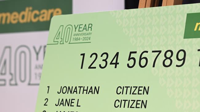 CANBERRA, AUSTRALIA, NewsWire Photos. JANUARY 29 2024: Minister for Health and Aged Care Mark Butler holds a press conference to launch the commemorative 40th anniversary Medicare card at Parliament House in Canberra. Picture: NCA NewsWire / Martin Ollman