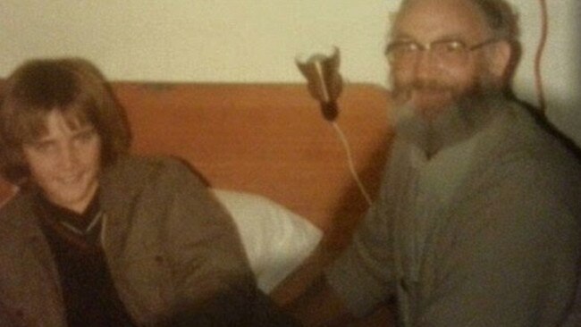 Paul Levey with Gerald Ridsdale, who raped the teenager daily.