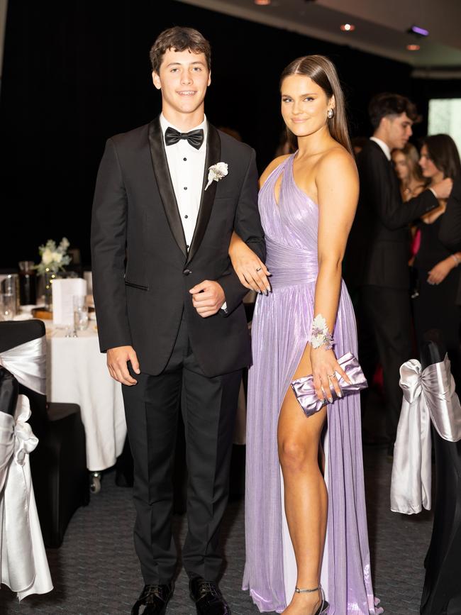 Blake Charmley and Darcy Cole at the year 12 St Hilda formal. Photo: Celeste Humphrey