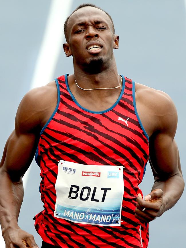 Usain Bolt. Only marginally faster than an internet dater.