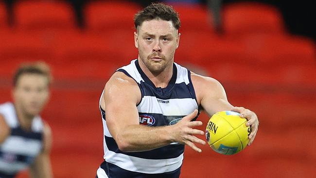 Jack Steven is no guarantee of holding his spot in Geelong’s Qualifying Final side against Port Adelaide. Picture: Michael Klein