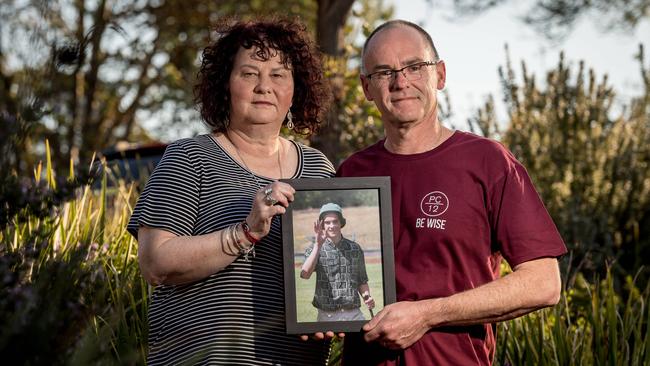 Robyn and Matt Cronin will never get over the death of their son Patrick. Picture: Jake Nowakowski