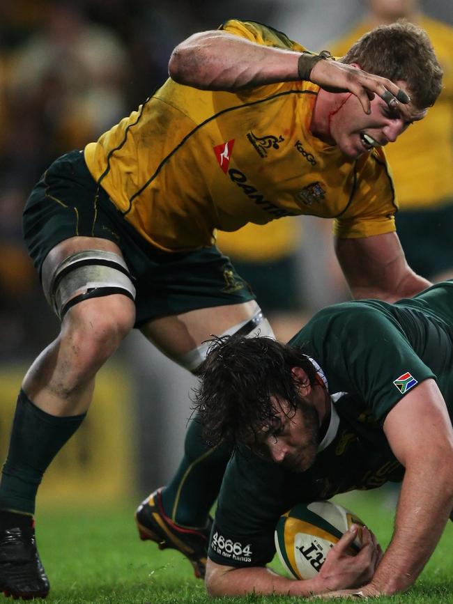 David Pocock was a master at poaching the ball. Picture: AAP Image/Patrick Hamilton