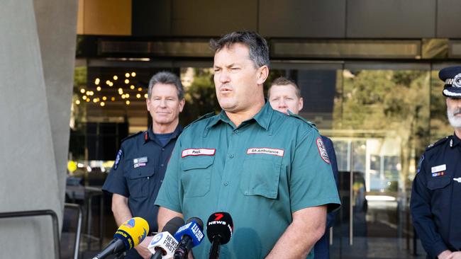 ADELAIDE/ KAURNA YARTA, AUSTRALIA - NewsWire Photos JUNE 6, 2023: Executive Director of SA Ambulance Paul Lemmer ahead of Saturday's inaugural Emergency Services AFL match. Picture: NCA NewsWire / Morgan Sette