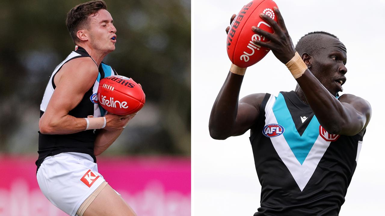 Port Adelaide recruits Orazio Fantasia and Aliir Aliir both impressed against Adelaide.