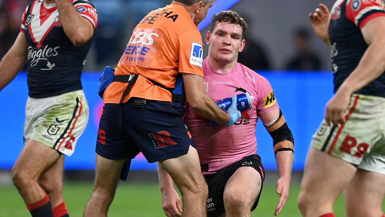 Liam Martin is following the NRL’s strict concussion protocols after a sickening collision on Saturday. Picture; NRL Photos