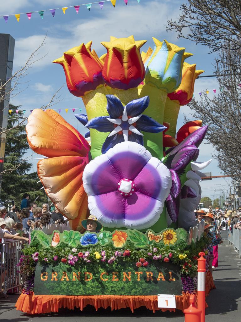 Grand Central float in the Grand Central Floral Parade. Saturday, September 17, 2022. Picture: Nev Madsen.