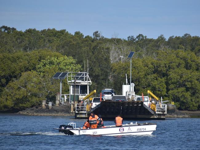 A humpback whale and calf were spotted near the Burns Point Ferry  in the Richmond River at Ballina.