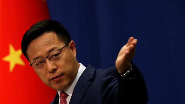 Chinese Foreign Ministry spokesman Zhao Lijian. Picture: Reuters