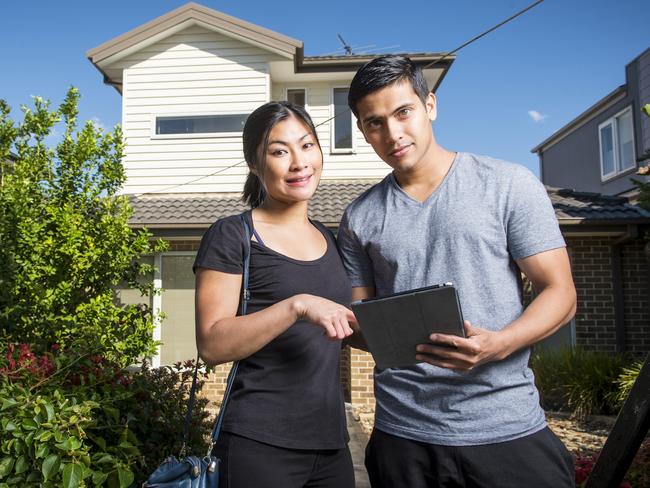 Alice Ho and Rohan Bahuguna have been house hunting for a month. Picture: Eugene Hyland