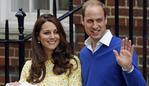 Britain's Prince William and Kate, Duchess of Cambridge and their newborn baby princess, pose for the media as they leave St. Mary's Hospital's exclusive Lindo Wing, London, Saturday, May 2, 2015. Kate, the Duchess of Cambridge, gave birth to a baby girl on Saturday morning. (AP Photo/Kirsty Wigglesworth)