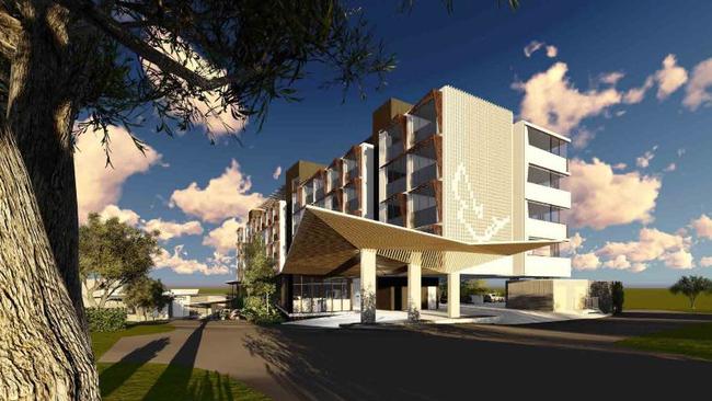 Artist's impressions of the Mantra Hotel planned for Southport Sharks Club. PHOTO: Supplied