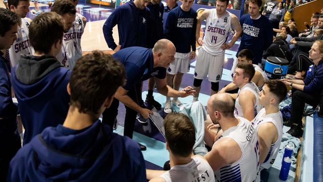 Nunawading Spectres coach Dave Biwer calling the shots