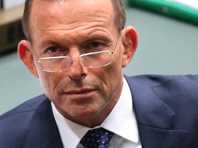 PM Tony Abbott in Question Time in the House of Representatives Chamber Parliament House in Canberra.