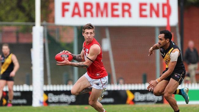 Pat Davies in action for North Adelaide in the SANFL. Picture: Kalangadoo Football Club