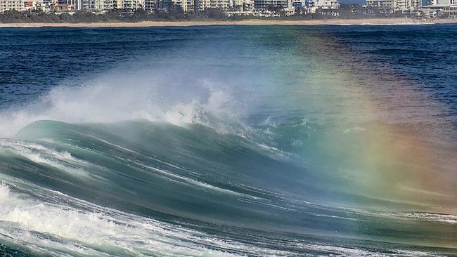 Cyclone Gabrielle whips up the swell on the Sunshine Coast.