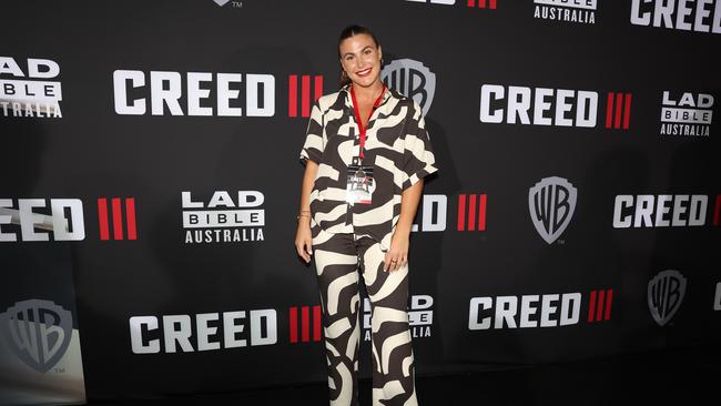 Jessica Sergis at the Creed III Sydney Premiere at the Hoyts Entertainment Quarter on February 28. (Photo by Mark Metcalfe/Getty Images)