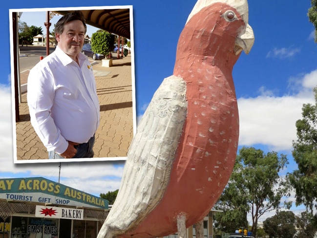 Kimba mayor Dean Johnson in the main street of Kimba