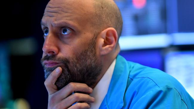 A trader works at the New York Stock Exchange. Picture: AFP