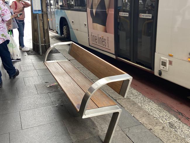 A tourist has slammed the design of this bench with Australians rushing to its defence. Picture: Reddit