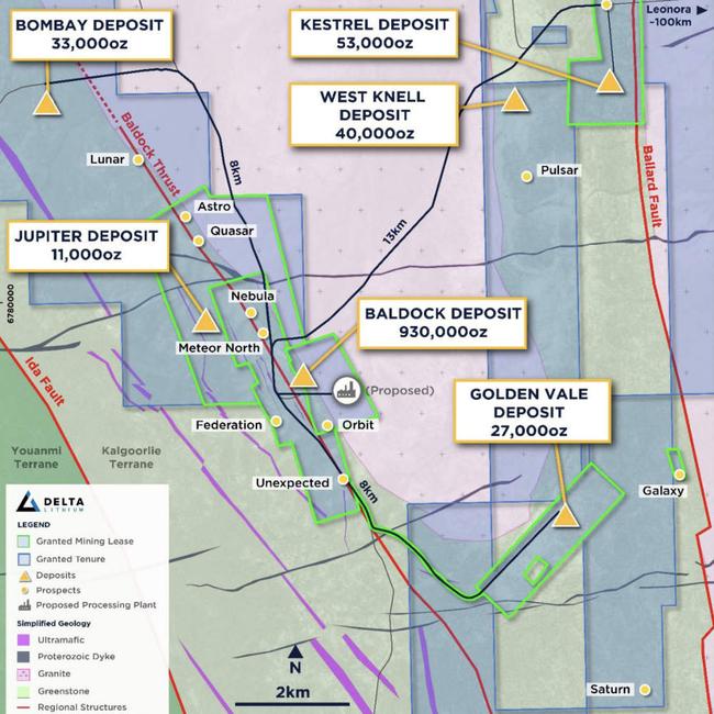Gold resources at Mt Ida. Pic: Delta Lithium