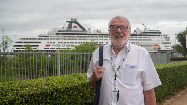 Braun Helmut arrives the Darwin Cruise Terminal at the Darwin Waterfront. Picture: Pema Tamang Pakhrin