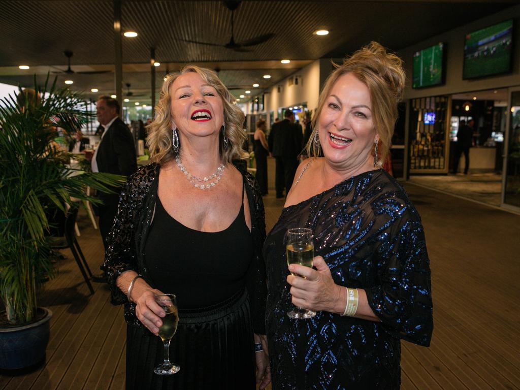 Susan Conway, Pat Flanegan at the Darwin Cup Gala Ball. Picture GLENN CAMPBELL