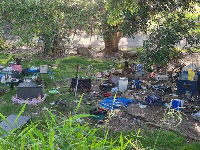 Barricades were erected at Gayundah wreck in recent weeks. Picture: Supplied