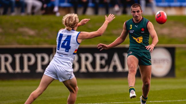 Tasmanian Oliver Davis could move to Adelaide to pursue his AFL dream. Picture: Anthony Corke