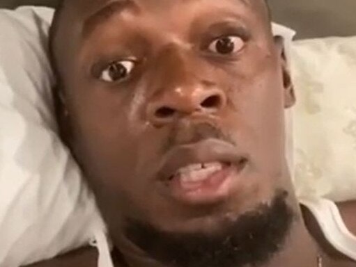 Usain Bolt in bed. Picture: Instagram