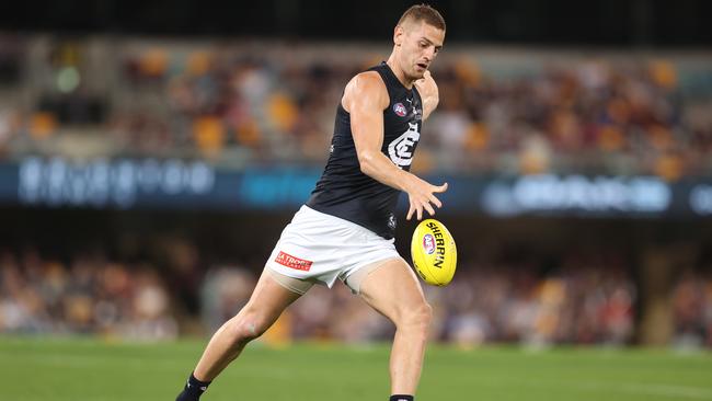 Carlton defender Liam Jones. (Photo by Chris Hyde/Getty Images)