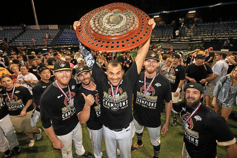 The Brisbane Bandits celebrate their latest national league grand final series triumph. Picture: SMPMAGES.COM