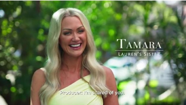 Tamara Hall at her sister’s wedding on Married at First Sight.