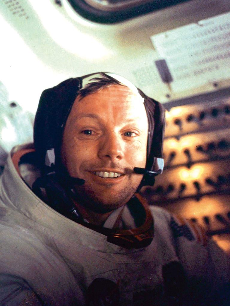 Apollo 11 space mission US astronaut Neil Armstrong is seen smiling at the camera aboard the lunar module "Eagle" on July 21, 1969 after spending more than 2� hours on the lunar surface. US astronauts Buzz Aldrin and Neil Armstrong were the first men in history to set foot on the moon's surface. After about seven hours of rest aboard "Eagle", they were awakened by Houston to prepare for the return flight and rejoin Michael Collins aboard "Columbia" in lunar orbit. Armstrong, the first person to set foot on the moon, has died, US media reported on August 22, 2012. He was 82. Armstrong underwent cardiac bypass surgery, earlier this month after doctors found blockages in his coronary arteries. He and fellow Apollo 11 astronaut Buzz Aldrin landed on the moon on July 20, 1969, before the eyes of hundreds of millions of awed television viewers worldwide. = RESTRICTED TO EDITORIAL USE - MANDATORY CREDIT "AFP PHOTO / NASA" - NO MARKETING NO ADVERTISING CAMPAIGNS - DISTRIBUTED AS A SERVICE TO CLIENTS =