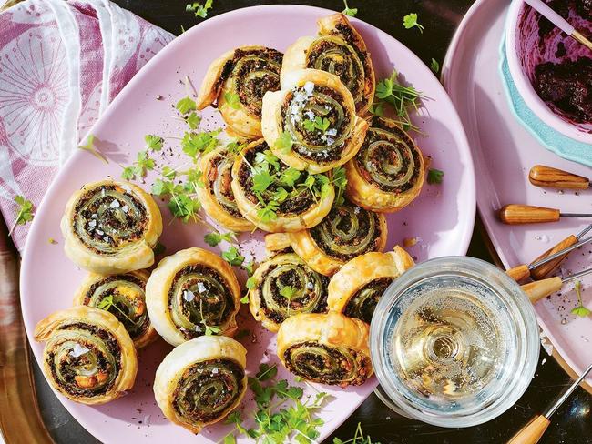 These spinach and bacon pinwheels are sure to delight.