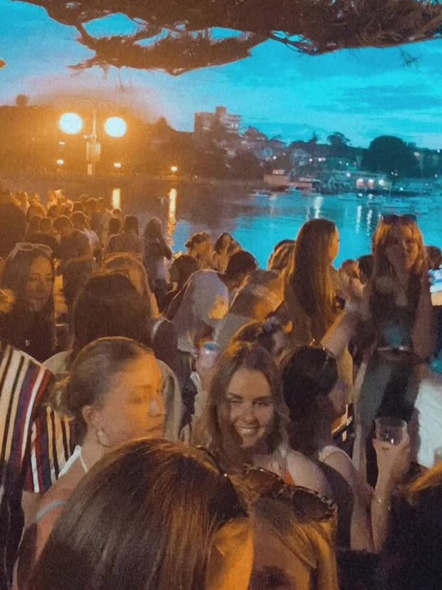 Crowds at Sydney’s Manly Beach on Sunday night. Picture: Instagram